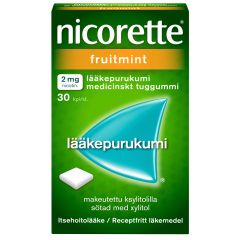 NICORETTE FRUITMINT lääkepurukumi 2 mg 30 fol